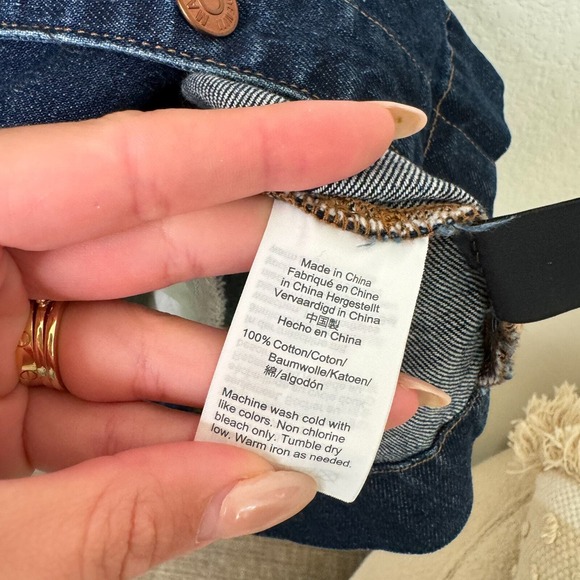 Madewell Dark Denim Tie Strap Mini Dress - Picture 7 of 12